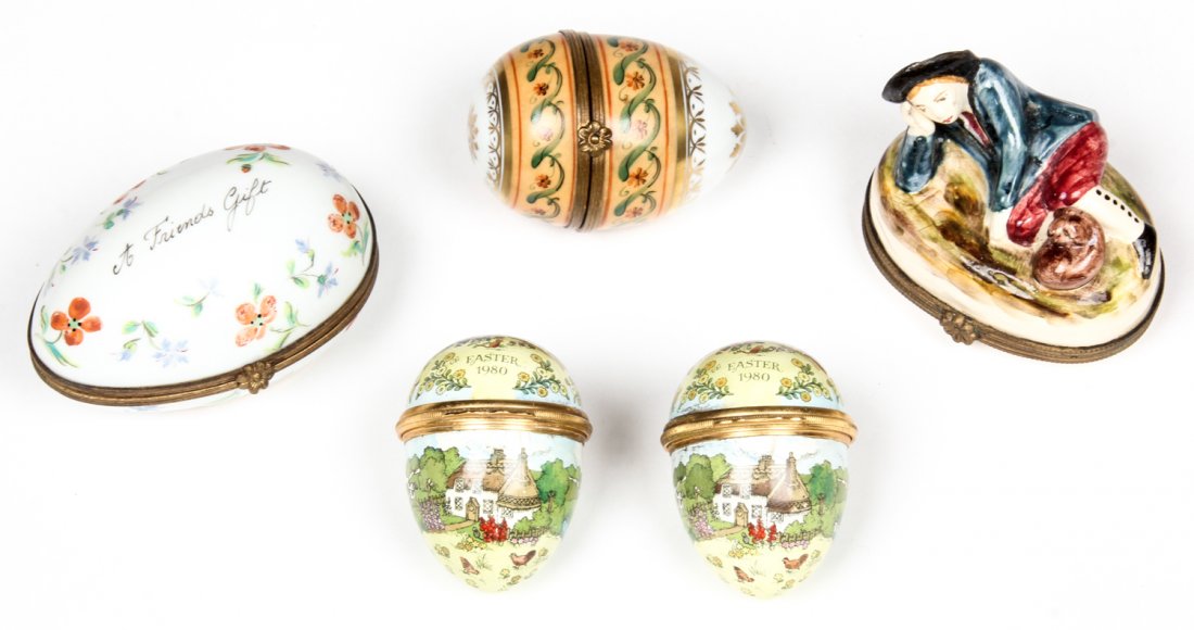 Tiffany and Co. Pillboxes: Tiffany and Co. Pillboxes. Size: Largest measures 2" x 3.25" x 2.25" (5 x 8 x 6 cm). Provenance: Estate of Eileen Ford, Tewksbury, New Jersey.