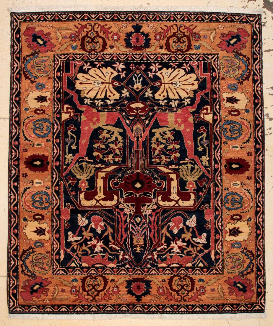 Bidjar Garrus Rug :8'3" x 9'9": Bidjar Garrus Rug: 8'3" x 9'9" (251 x 297 cm), Turkey, modern; natural dyes, clean, excellent condition. Private Connecticut collection.