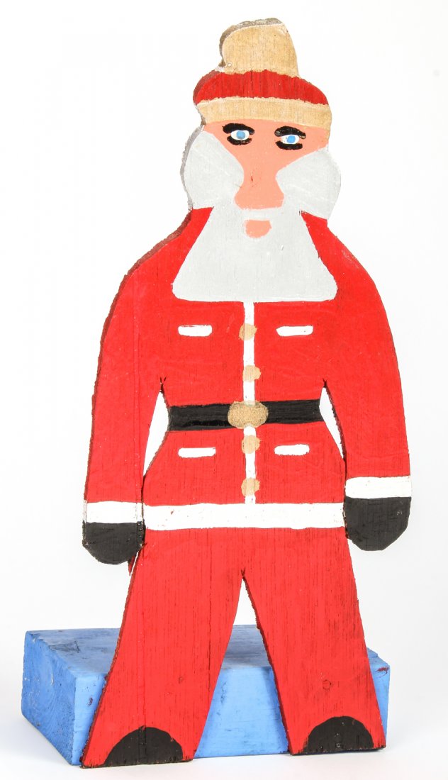James Harold Jennings (American /North Carolina,: James Harold Jennings (American /North Carolina, 1930-1999) Santa, paint on wood. Size: 12.25" x 5.5" x 3.5" (31 x 14 x 9 cm).