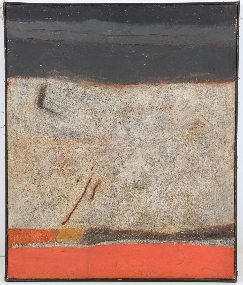 Max Papart (French, 1911-1994) Abstract Oil Painting: Max Papart (French, 1911-1994) Abstract Composition, oil painting on canvas. Size: 21.75" x 18.25", 55 x 46 cm (stretcher); 22.5" x 18.75", 57 x 48 cm (frame).