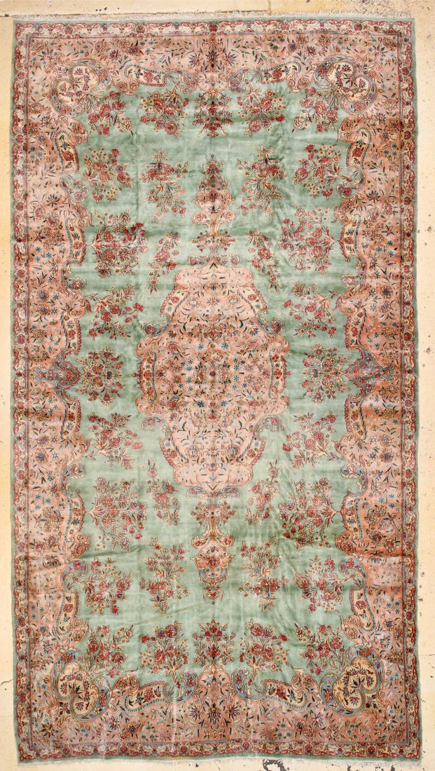 Palace Size Kerman Rug: 10'10" x 19'10" (330 x 605 cm): Palace Size Kerman Rug: 10'10" x 19'10" (330 x 605 cm), Persia, mid 20th c. New Jersey estate.