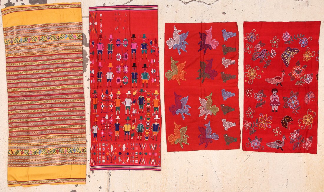 4 Vintage Besikama Belu Indonesian Textiles: 4 Vintage Besikama Belu Indonesian Textiles. Ranging in size from 43" x 24" (109 x 61 cm) to 59" x 25" (150 x 64 cm).