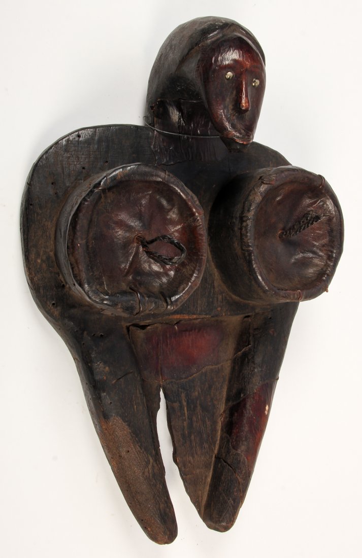 Fang Bellows, Zaire: Fang Bellows. Zaire. Size: 21.5" x 14" x 5" (55 x 36 x 13 cm). Provenance: Private Savannah, Georgia collection.