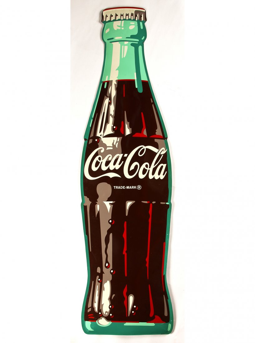 Massive 9ft Vintage CocaCola Bottle Sign Lot 0007
