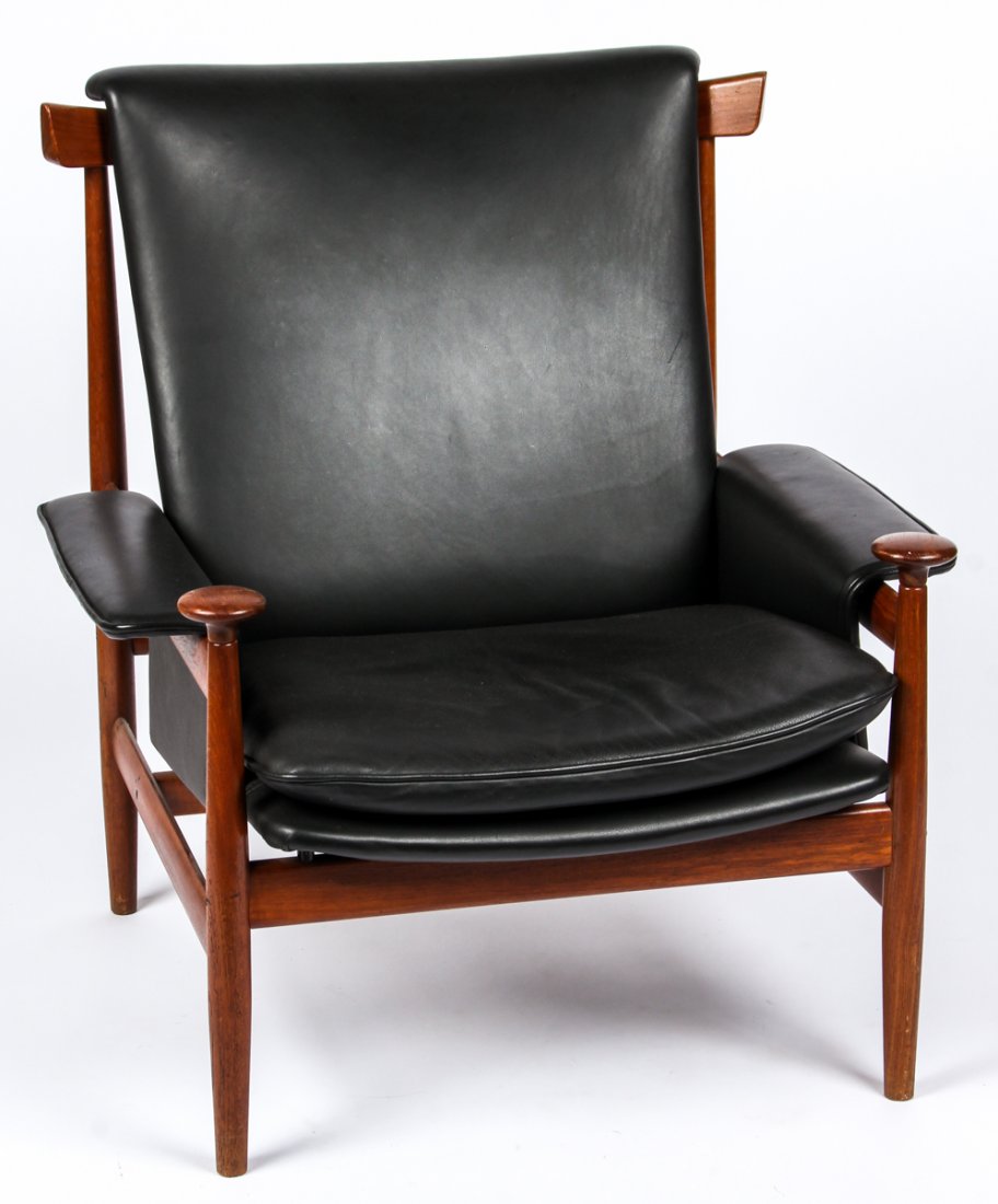 Finn Juhl, Bwana Chair: Finn Juhl, Bwana Chair, Denmark; Teak. Label: John Stuart Inc. Size: 36" x 30.5" x 29" (91 x 77 x 74 cm).