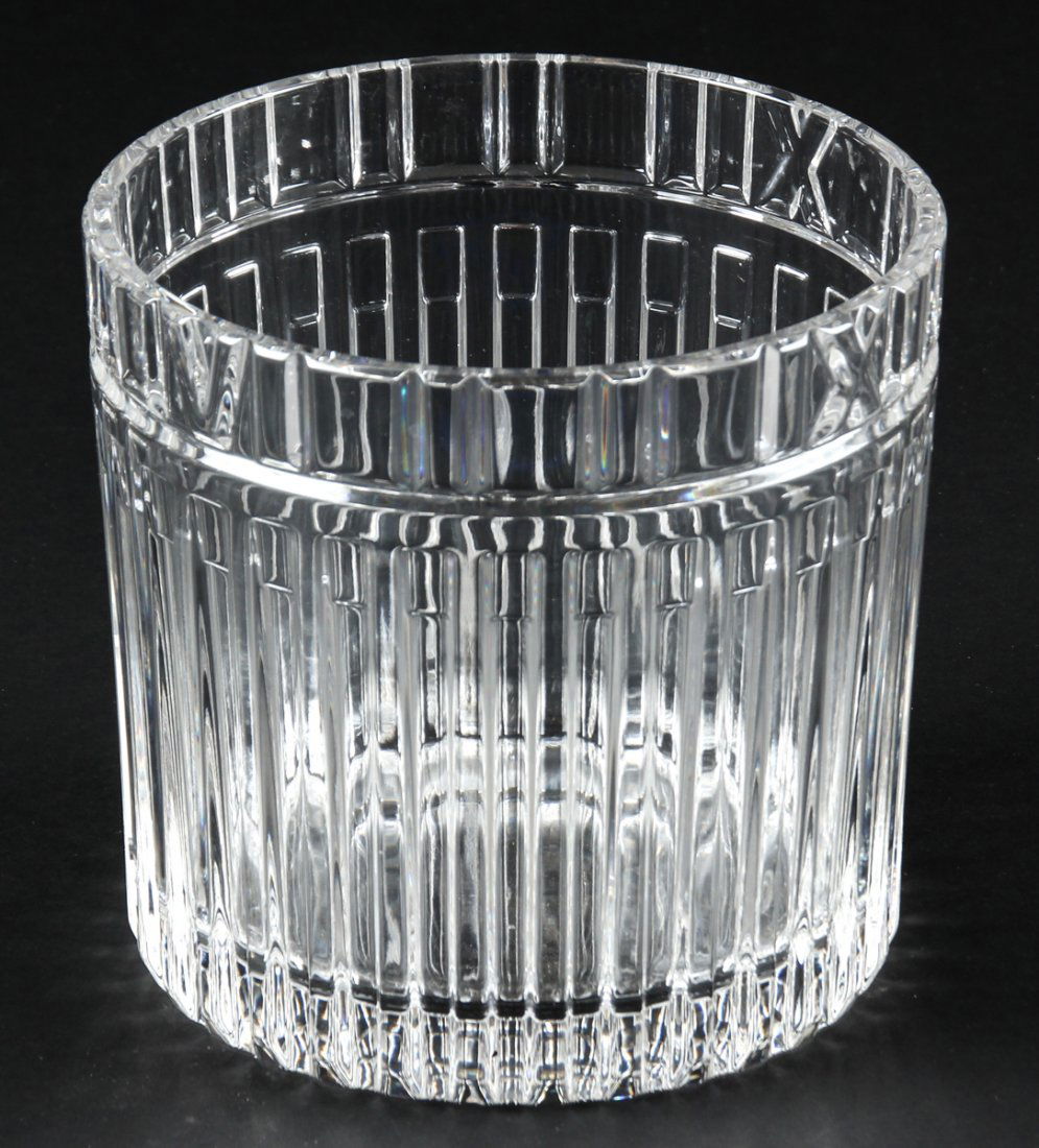 Tiffany & Co. Atlas Motif Crystal Ice Bucket