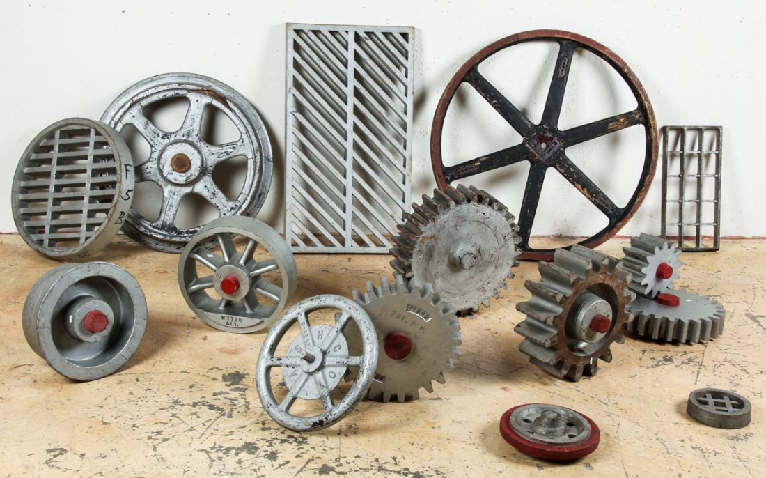 Collection of 15 Vintage Wood Foundry Molds: Collection of 15 Vintage Wood Foundry Molds. Ranging in size from 7.75" x 7.75" x 2" (20 x 20 x 5 cm) to 40" x 40" x 2.75" (102 x 102 x 7 cm).