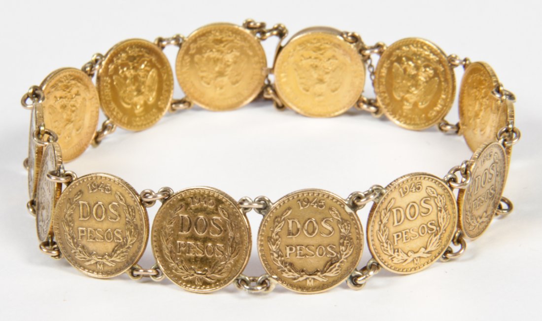 1945-dos-pesos-mexican-gold-coin-bracelet-lot-0601
