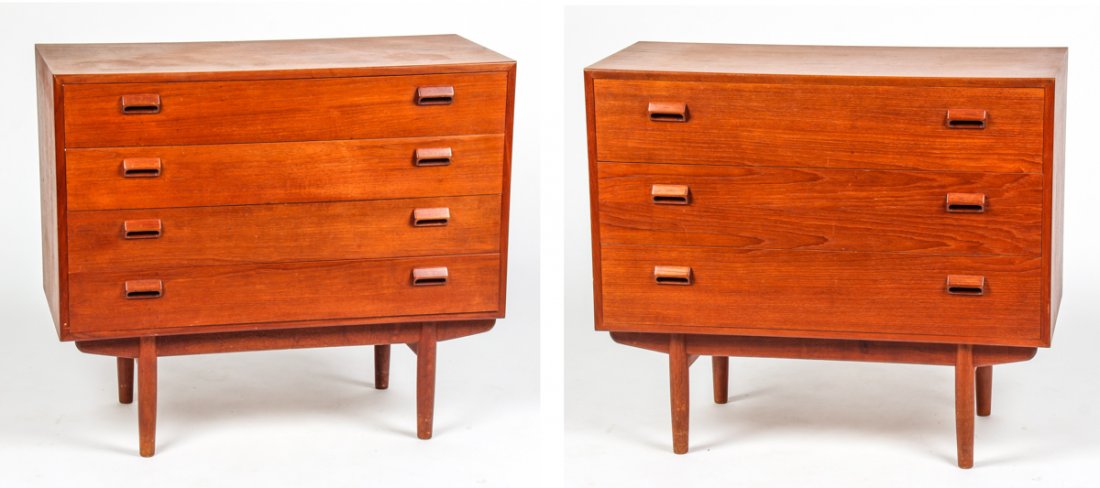 Borge Mogensen Danish Modern Dresser and Dressing Table: Borge Mogensen Danish Modern Dresser and Dressing Table. One bearing Illums Bolighus label. Size: 34" x 39.5" x 19", 86 x 100 x 48 cm (each). Gladwyne, Pa. estate.