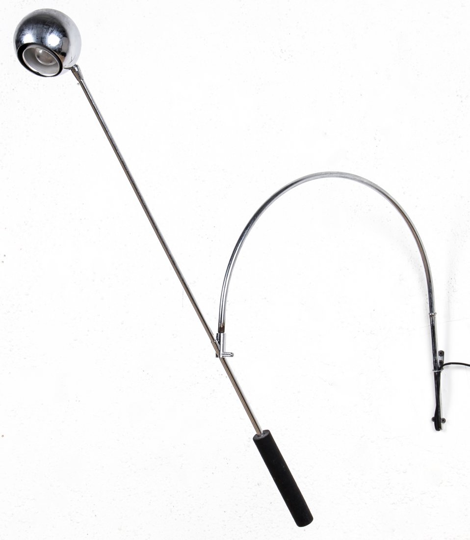 Robert Sonneman Wall Mounted Arched Cantilever Lamp: Robert Sonneman Wall Mounted Arched Cantilever Lamp. Missing bracket. Size: 33" x 14" x 3.5" (84 x 36 x 9 cm).