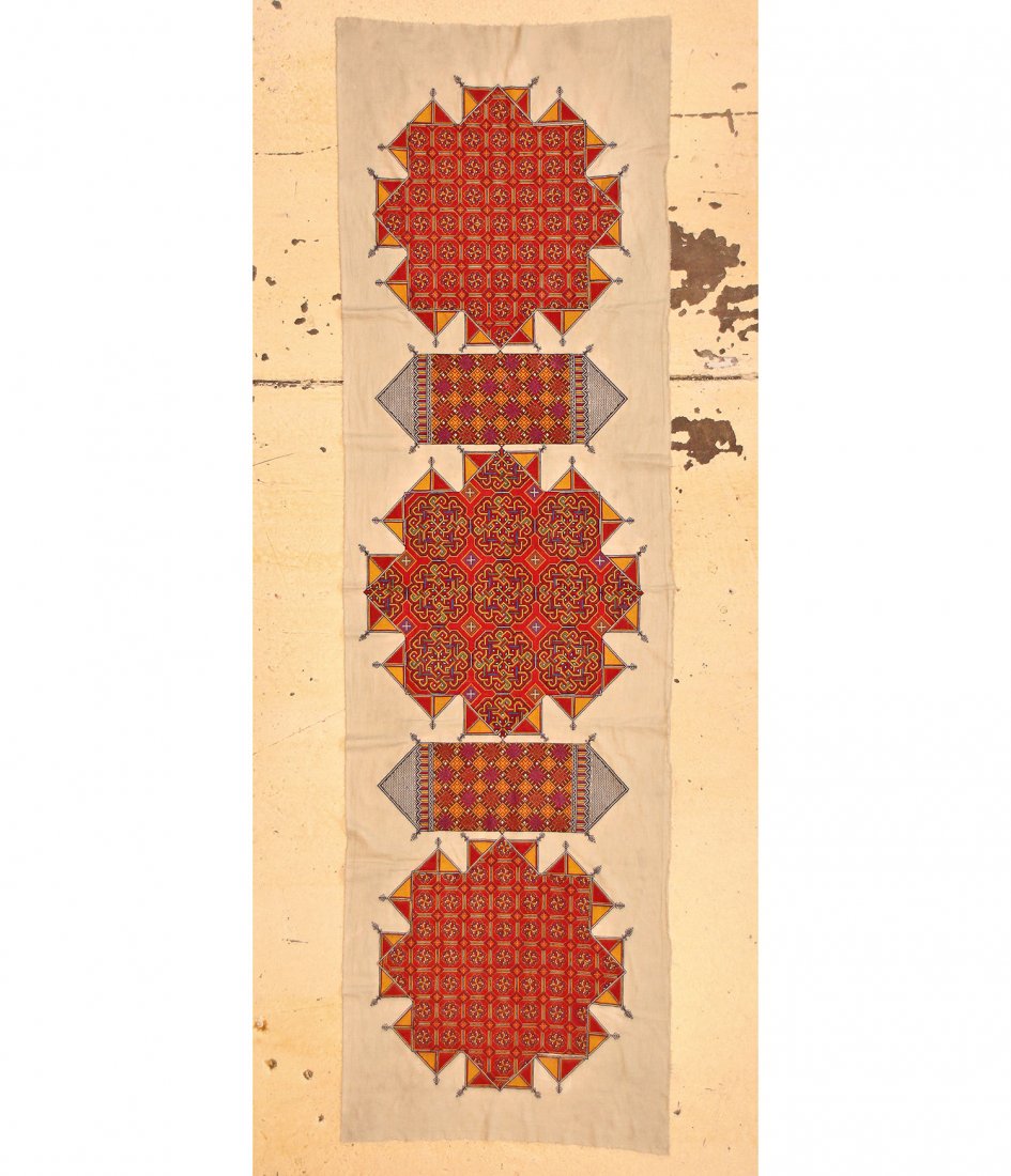 Moroccan Chechaouen Embroidered Panel (1 of 5)