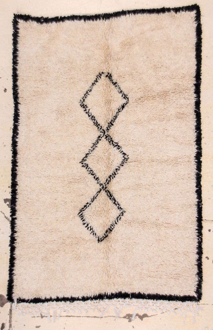 Mid-Century Beni Ourain Moroccan Rug: 4'6" x 6'9" (137 (1 of 5)