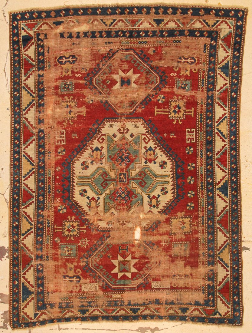 Antique Lori Pambak Kazak Rug: 5'10" x 7'10" (178 x 239 (1 of 6)