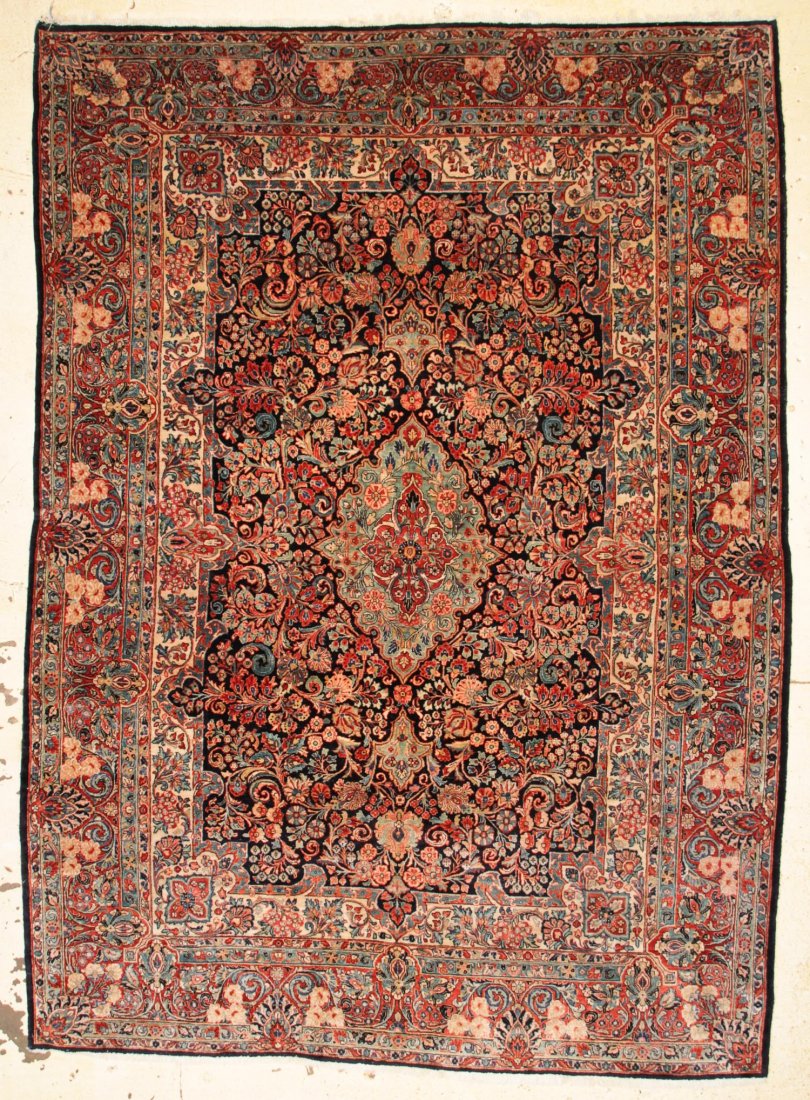 Blue Sarouk Rug: 8'7" x 12' (262 x 366 cm) (1 of 4)