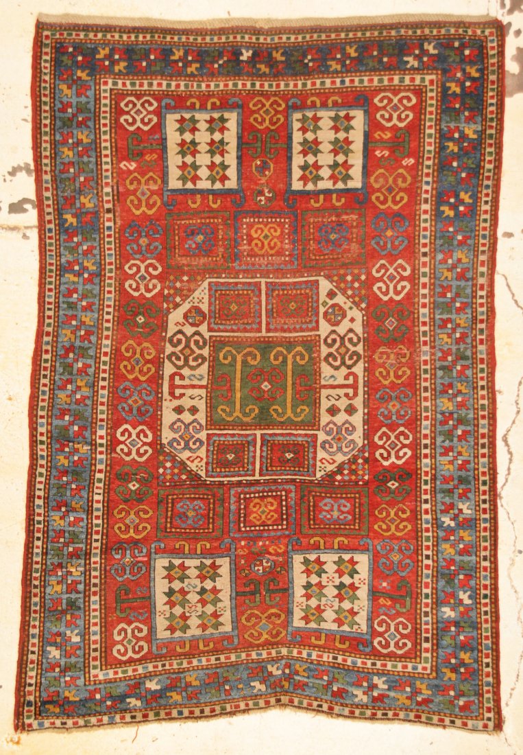 Antique Karachov Kazak Rug: 5'3" x 7'10" (160 x 239 cm) (1 of 5)
