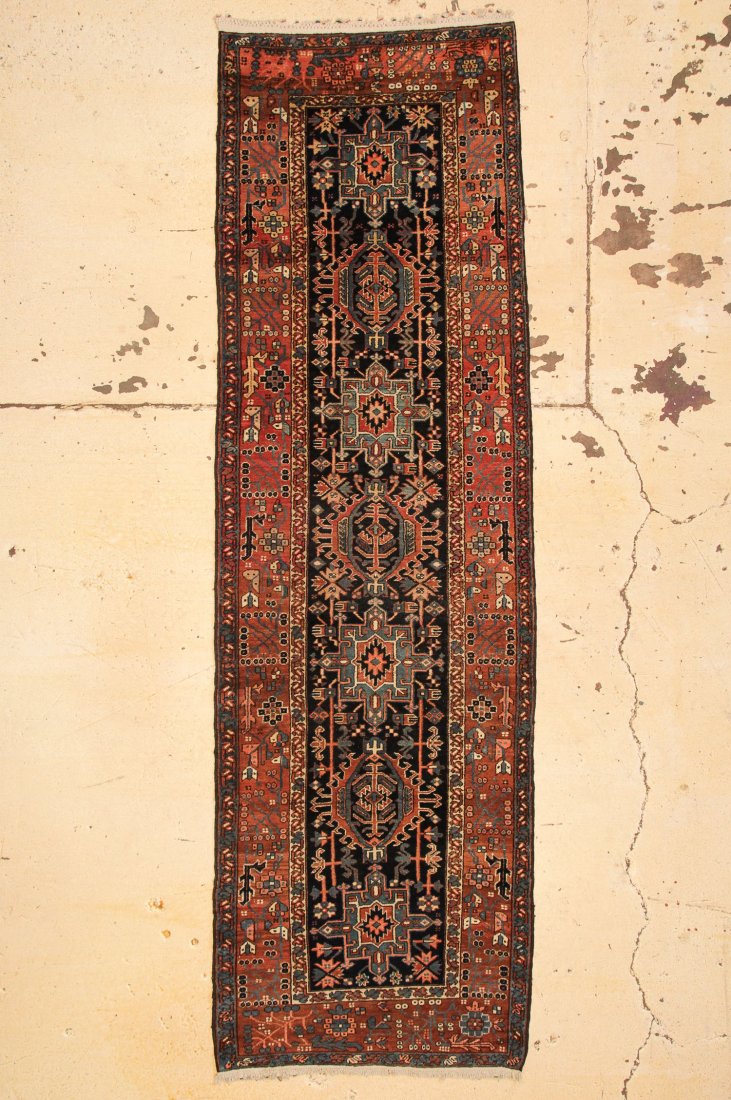 Antique Karadja Rug: 3'1" x 11'6' (94 x 351 cm) (1 of 5)
