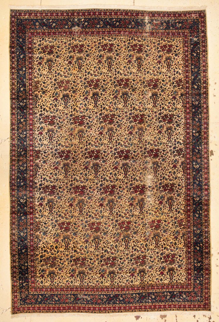 Antique Mansion-Size Kerman Rug: 10'8" x 16'2" (325 x (1 of 4)