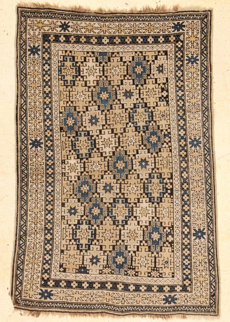 Antique Shirvan Rug: 3'3" x 4'1" (99 x 124 cm) (1 of 5)