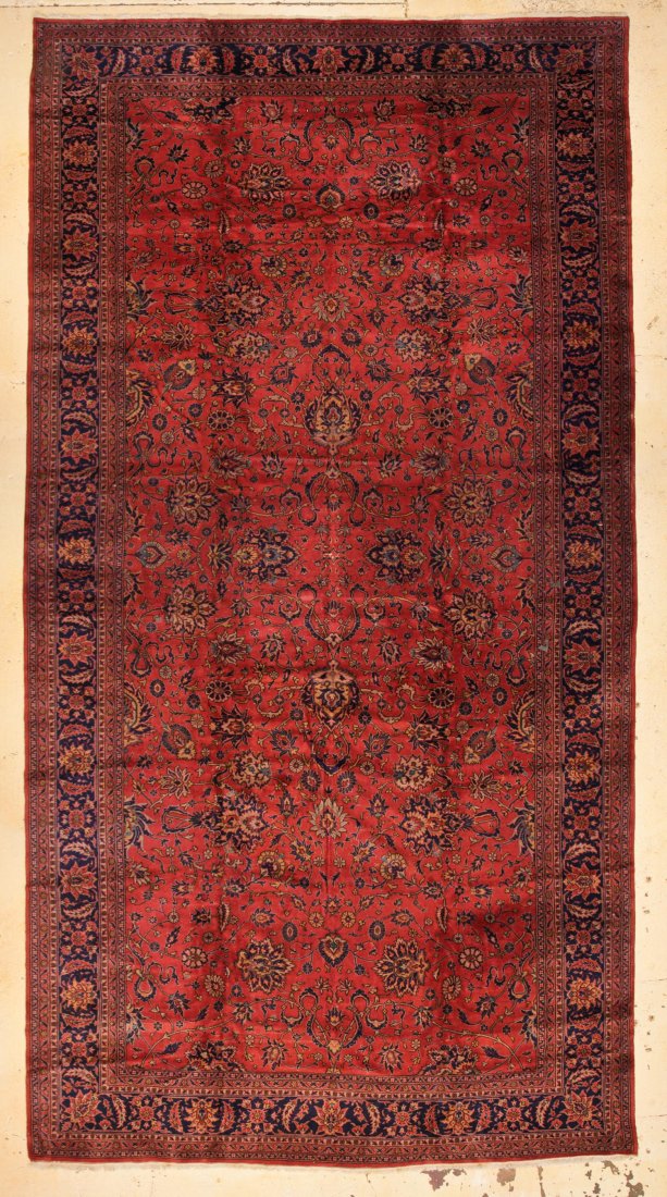 Antique Mansion-Size Isparta Rug: 12'4" x 24'3" (376 x (1 of 4)