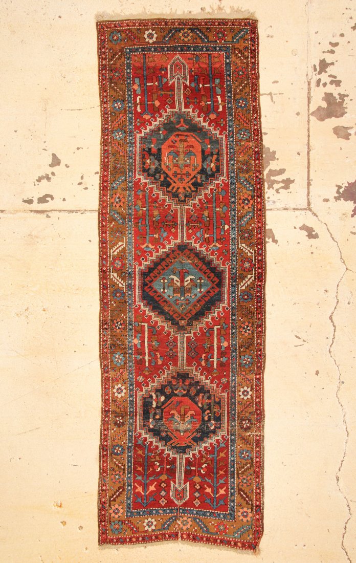 Antique Northwest Persian Rug: 3'2" x 9'10" (97 x 300 (1 of 5)