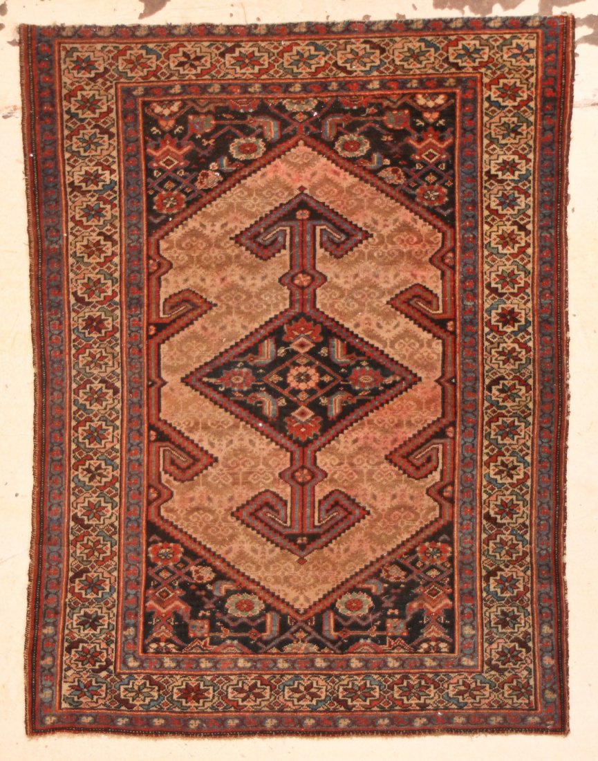Camel Field Hamadan Rug: 3'8" x 4'9" (112 x 145 cm) (1 of 5)