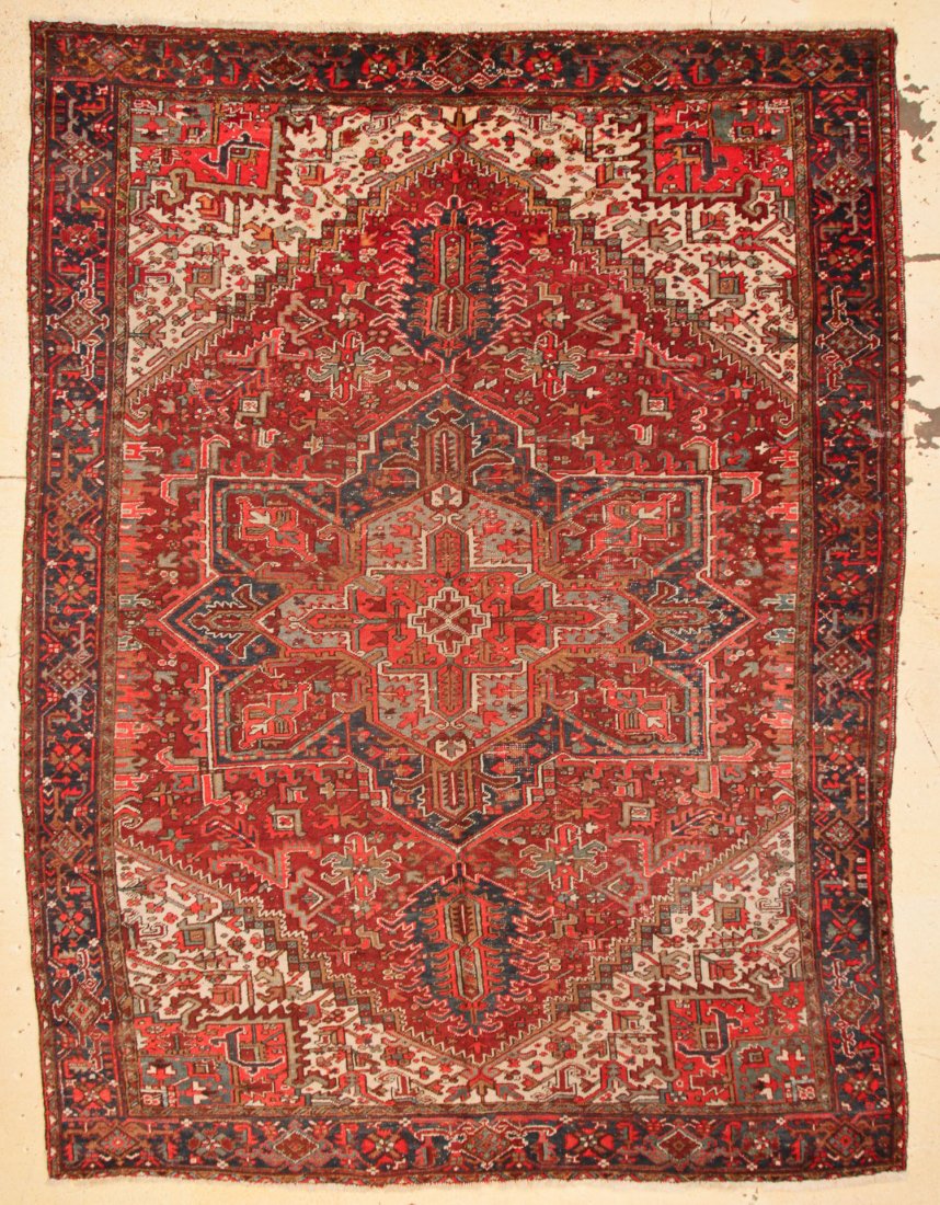 Heriz Rug: 8'10" x 11'9" (269 x 358 cm): Heriz Rug: 8'10" x 11'9" (269 x 358 cm), Persia, mid 20th c.