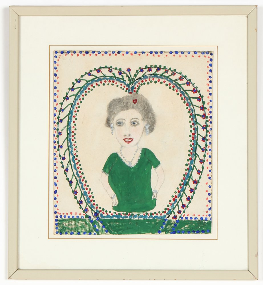 American Folk Artist (20th c.) Valentine's Portrait (1 of 1)