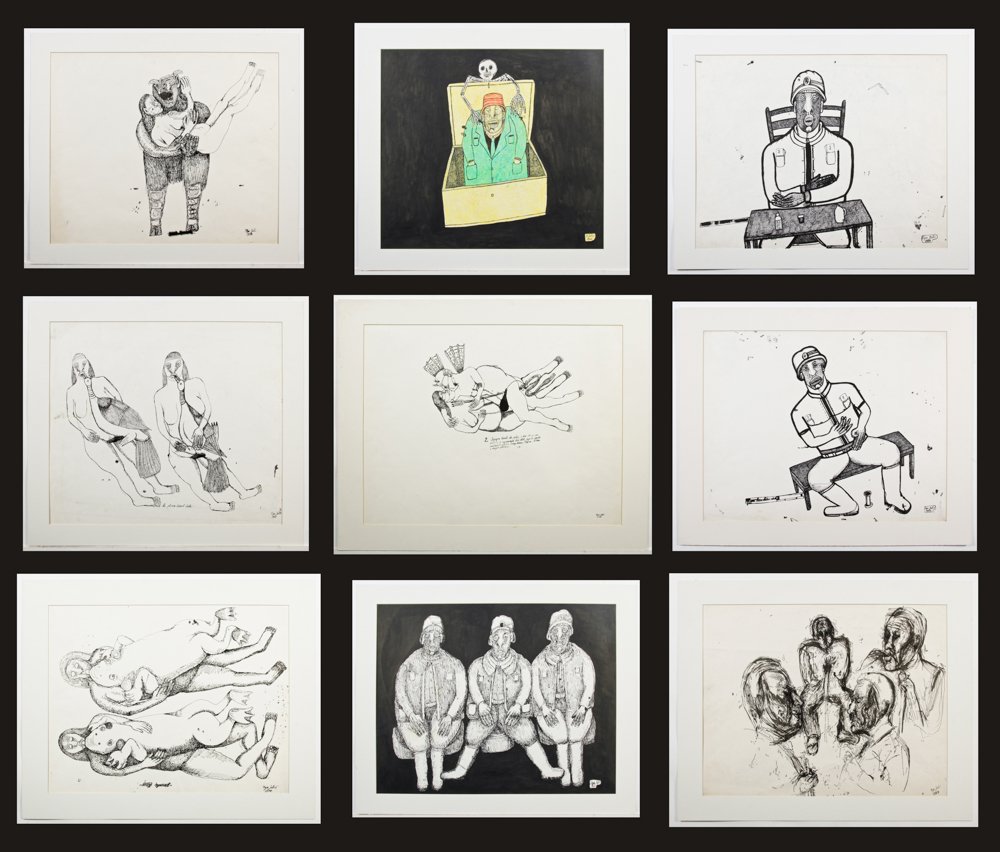 Vojislav Jakic (Serbia, 1932-2003) Collection of 9 Pen (1 of 10)