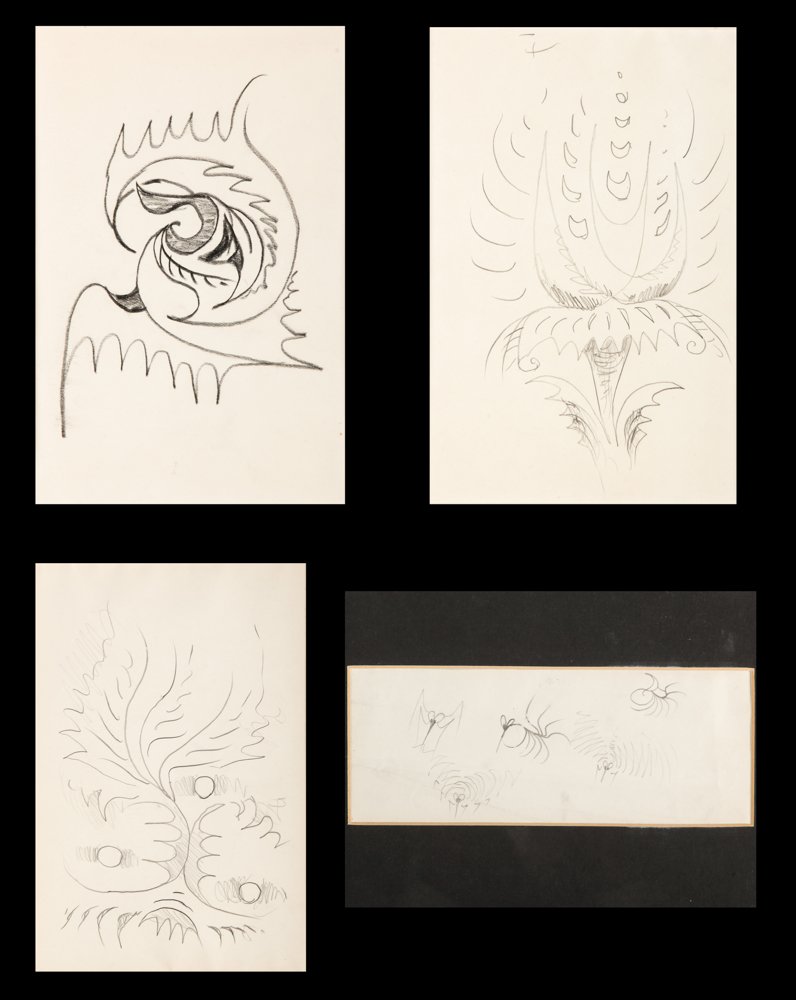 Charles Burchfield (1893-1967) Four Original Works on (1 of 9)