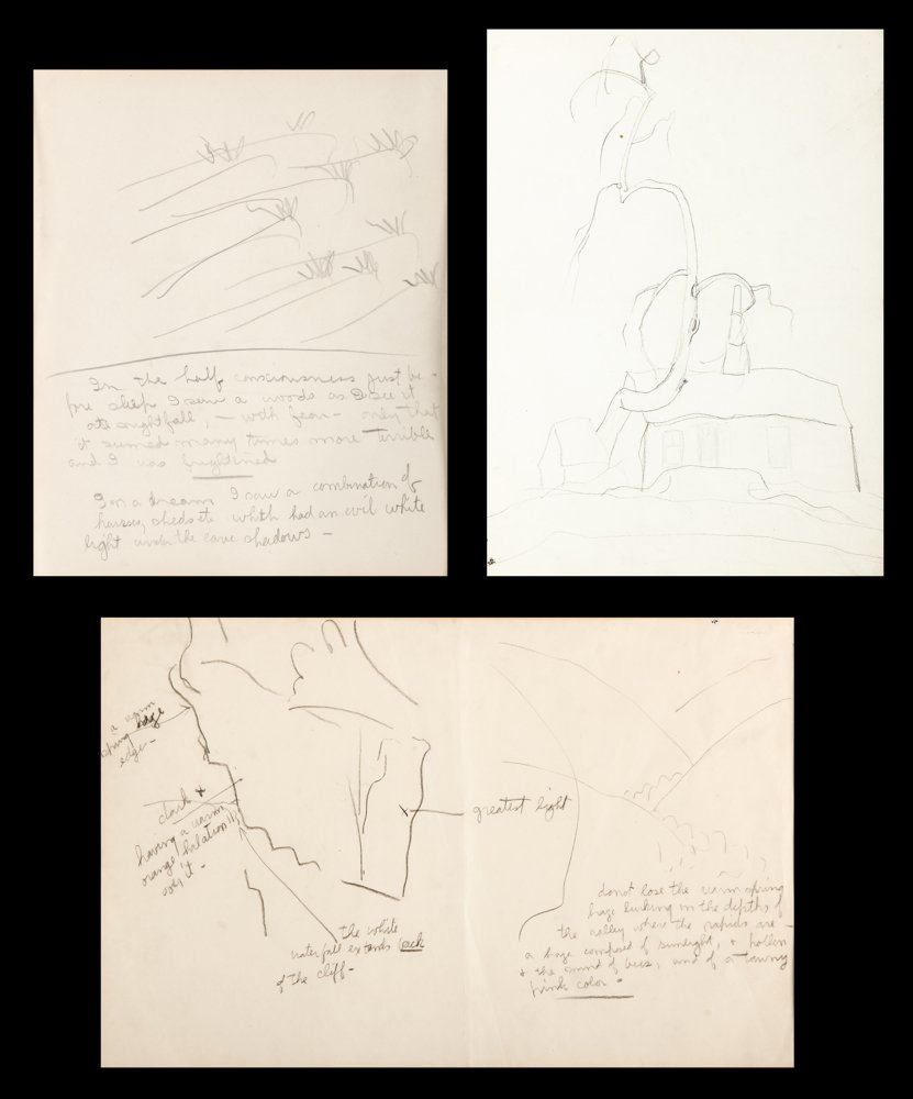 Charles Burchfield (1893-1967) Three Original Works on (1 of 7)