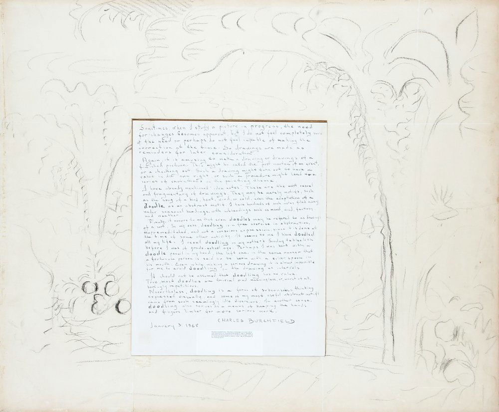 Charles Burchfield (1893-1967) Original Large Charcoal (1 of 2)