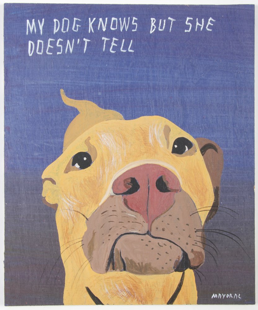 Javier Mayoral (American, 20th c.) "MY DOG KNOWS..." (1 of 2)