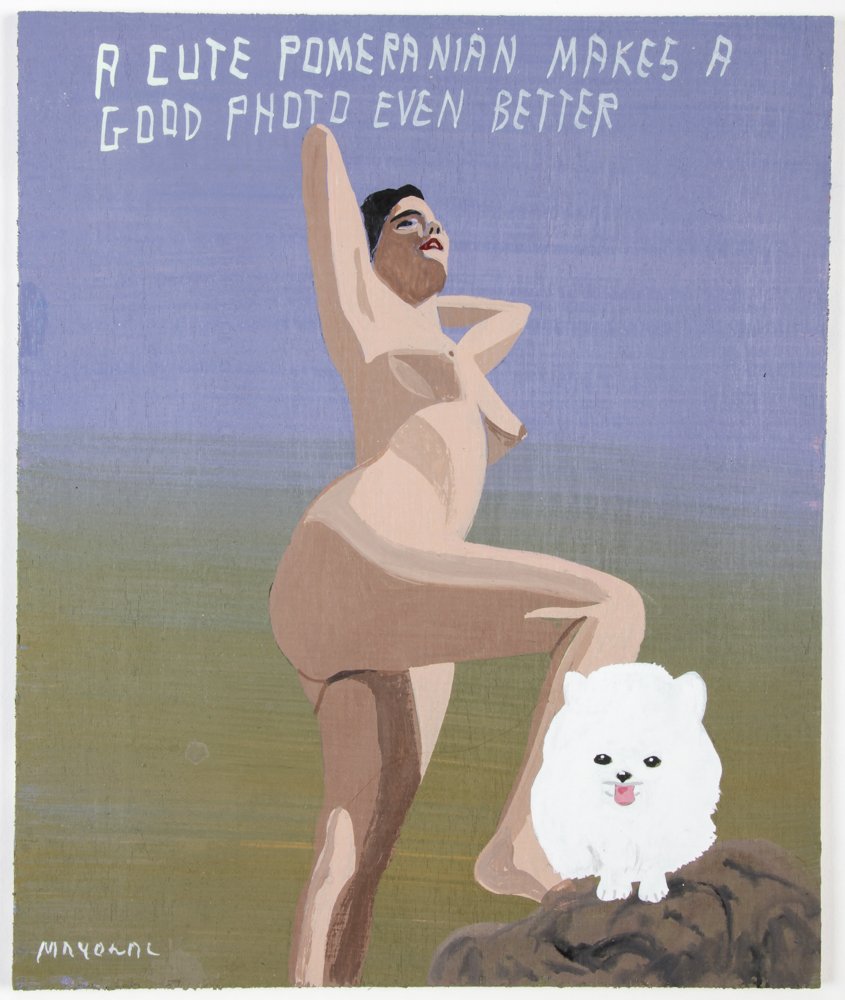 Javier Mayoral (American, 20th c.) "A CUTE (1 of 2)