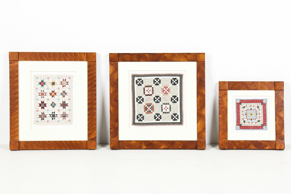 3 Framed Miniature Quilts, Kate Adams (1 of 5)