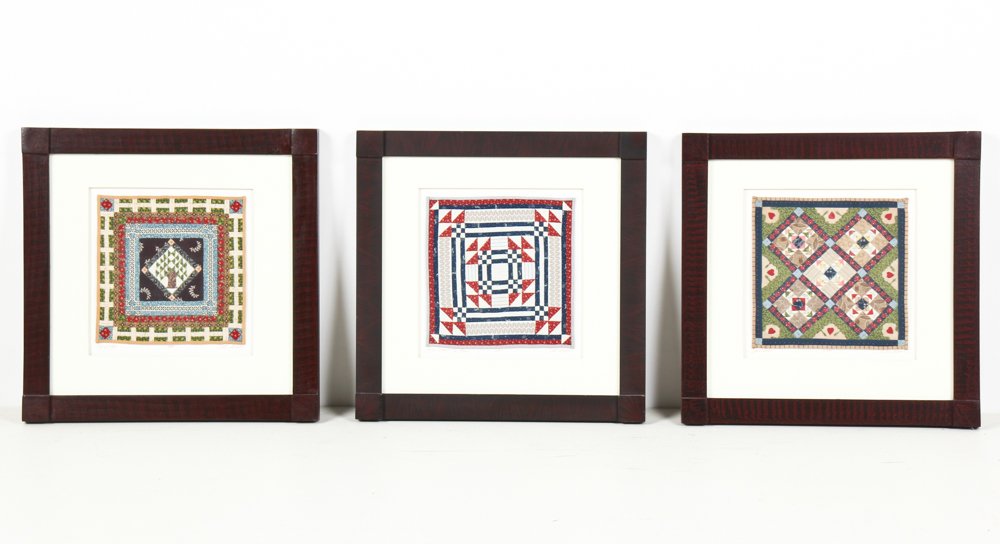 3 Framed Miniature Quilts, Kate Adams (1 of 5)