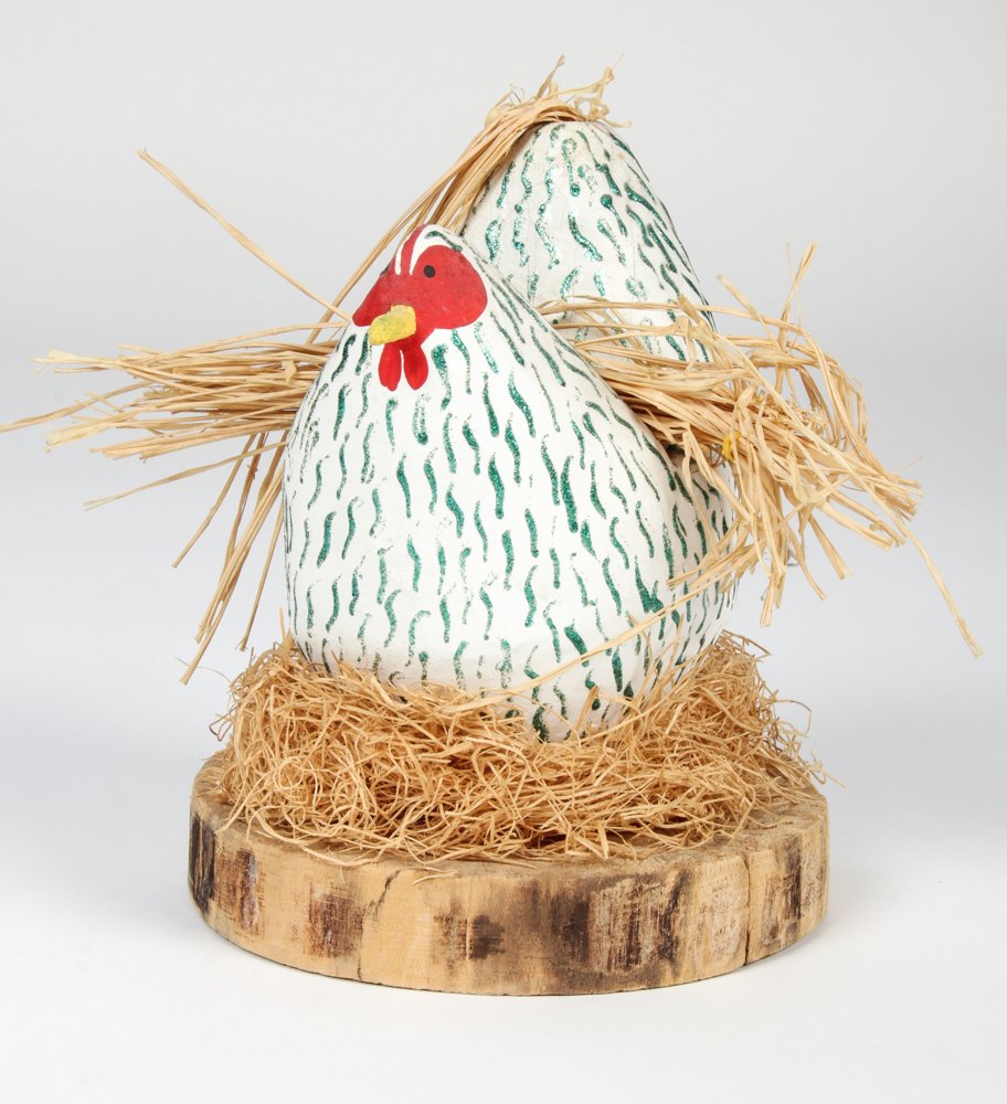 Edith Fahr (20th c.) Hen, (1 of 3)