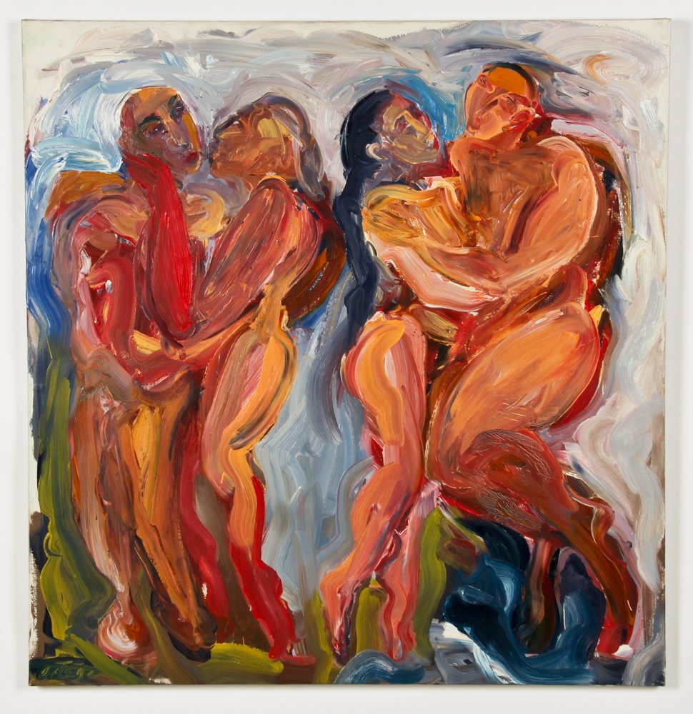 Alfred Ortega, Dancing Couples, Oil on Canvas (1 of 3)