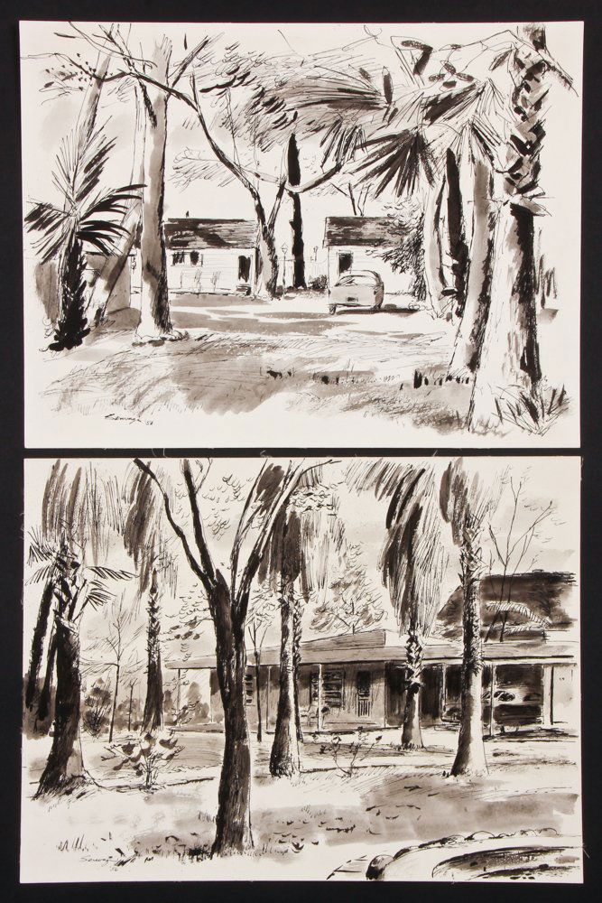 Albert B. Serwazi, Two 1950s Illustrations (1 of 6)