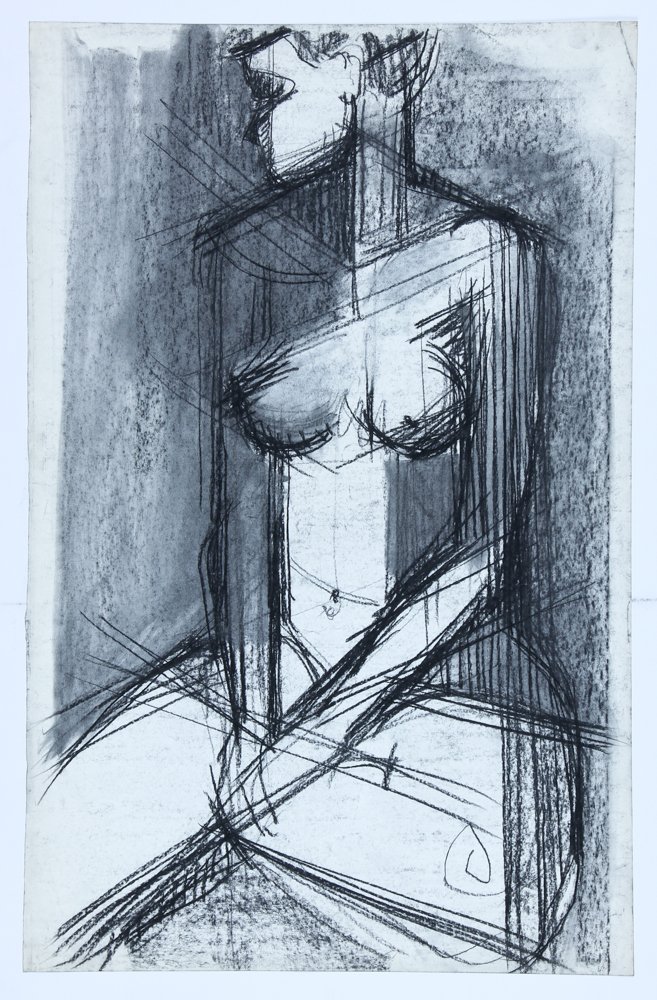 Karlin Uretsky (American/New York City,1920-2012), Nude: Karlin Uretsky (American/New York City,1920-2012), Nude Figure Study, charcoal on paper, 1978-79. Size: 35" x 22.5", 89 x 57 cm (sheet). Sale of this lot will benefit Art for Healing NYC. More informa