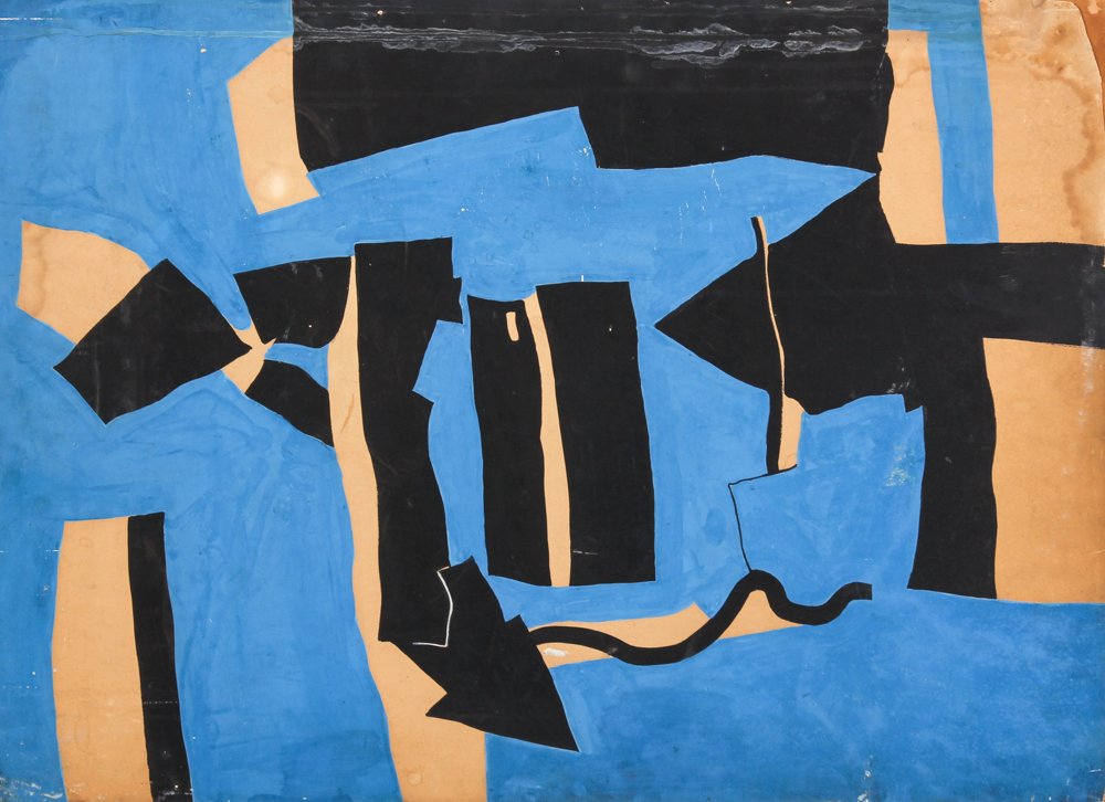 Martin Canin (American, b. 1927) Abstract Composition (1 of 2)