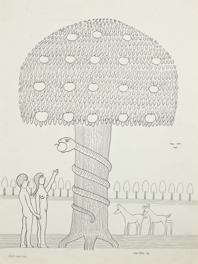 Jack Savitsky (American 1910-1991) Adam and Eve (1 of 4)