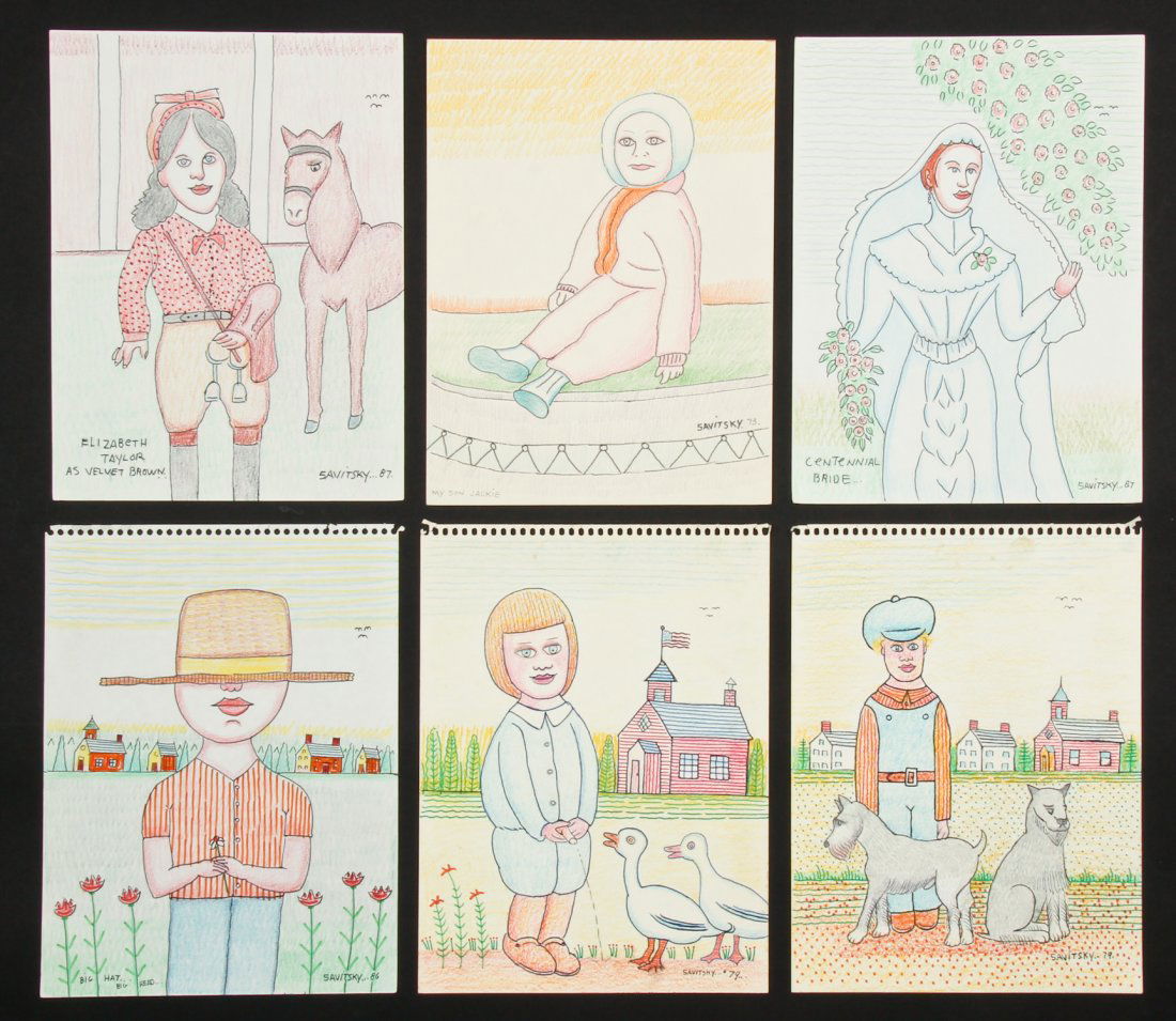 Jack Savitsky (American 1910-1991) Six Portraits (1 of 7)