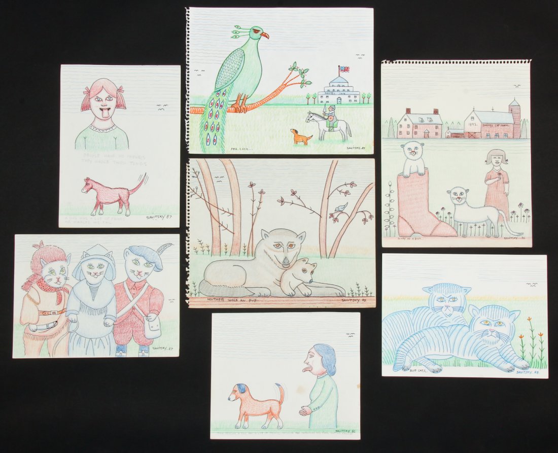 Jack Savitsky (American 1910-1991) Seven works on paper (1 of 8)