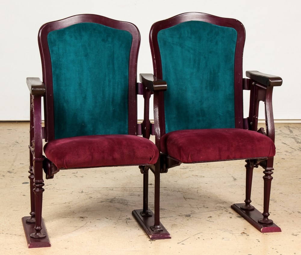 Antique Cast Iron Theater Seats (1 of 4)