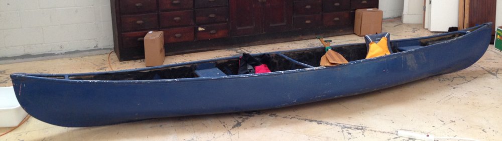 Vintage Sears and Roebuck Fiberglass Canoe (1 of 2)