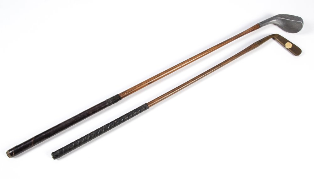 2 Antique Wood Shaft Golf Clubs (1 of 4)