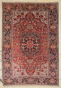 Antique Heriz Rug: 8' x 11'7" (244 x 353 cm)