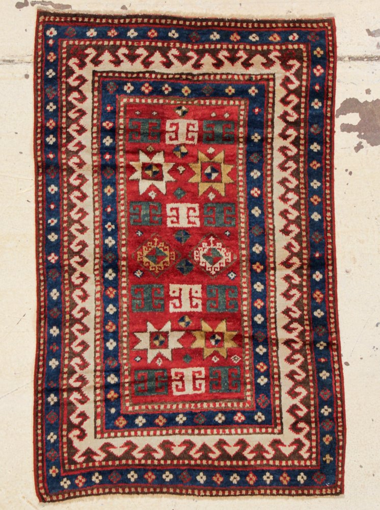 Antique Kazak Rug: 2'7" x 4'3" (1 of 4)