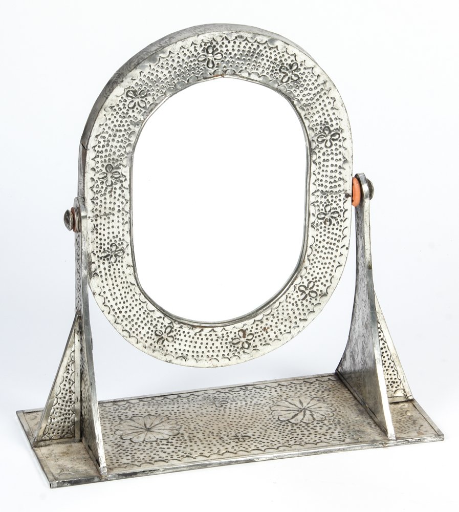 Repousse Mexican Shaving Mirror (1 of 4)