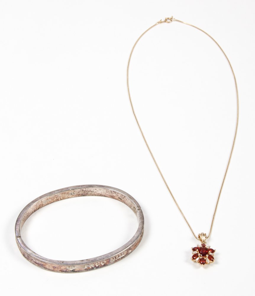 After Tiffany And Co. Bracelet And Garnet Necklace